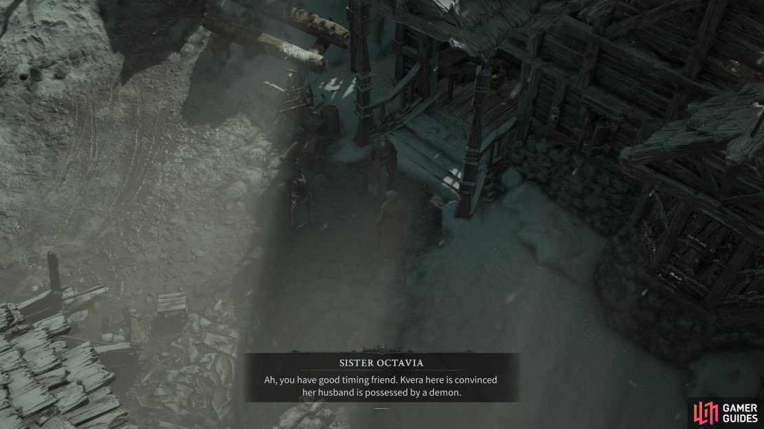 Talk to Sister Octavia to learn the score,