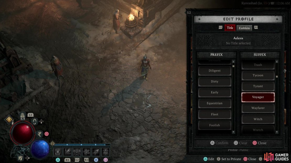 Any titles you&rsquo;ve earned during the open beta are available at the start of the game - you just have to edit your profile and assign them.