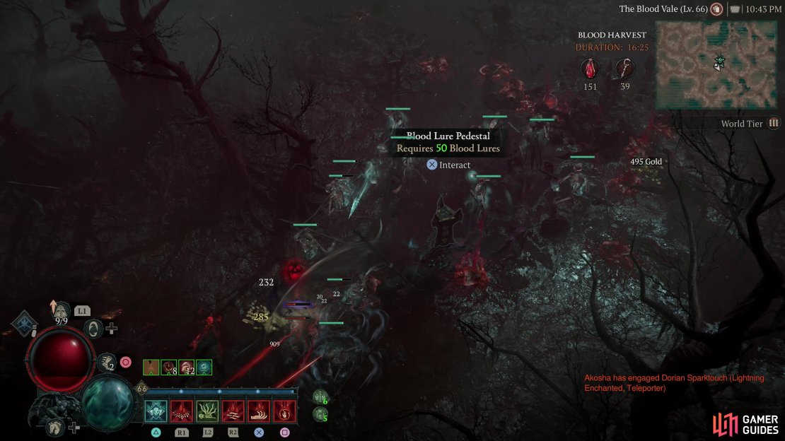 Spend 50 Blood Lures on three different Blood Lure Pedestals,