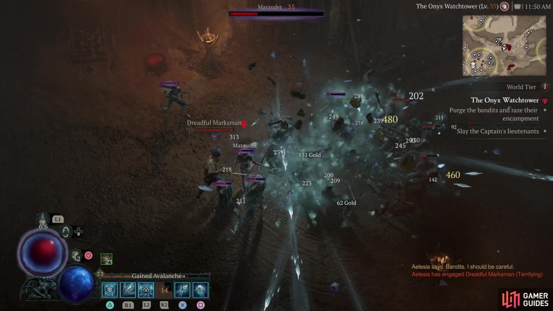 One of your objectives is to kill bandits and raze their campe,