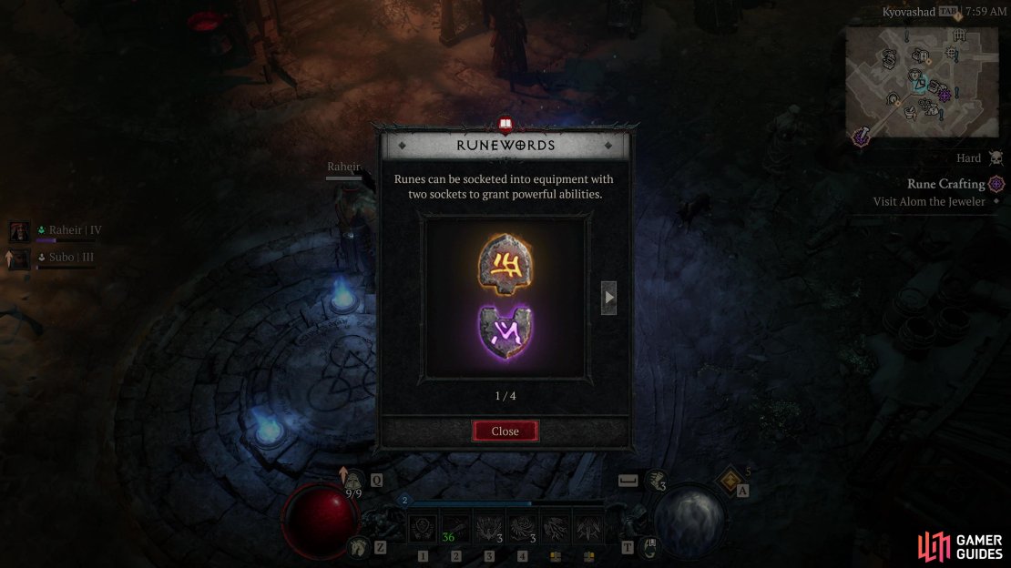 Complete the quest &ldquo;Fundament of Faith&rdquo; to unlock Runes and Runewords.