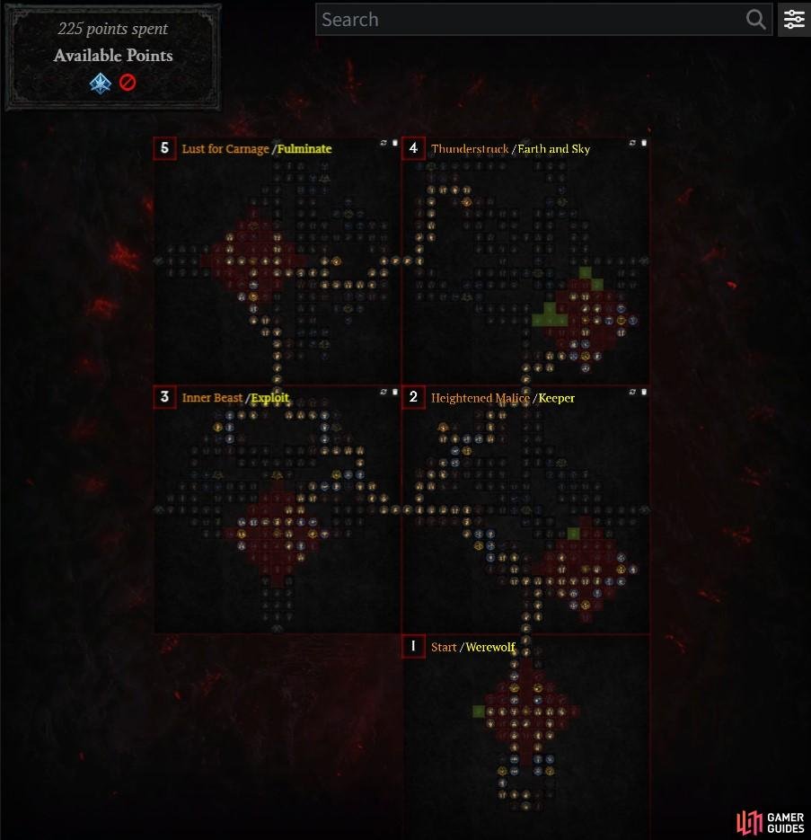 Here&rsquo;s a look at what you can expect from the Paragon board for Tempest users. Image via Maxroll D4 Planner.
