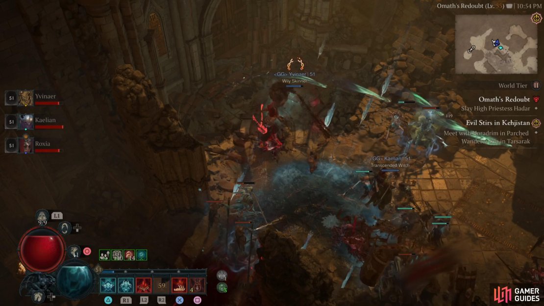 Look at the Green Orbs to see where the boss teleports to. 