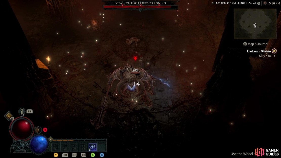 Make sure to time dodges well against X&rsquo;Fal, The Scarred Baron.