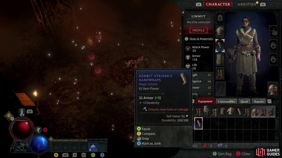 Adroit Strider&rsquo;s Handwraps - !X&rsquo;Fal, The Scarred Baron Drops