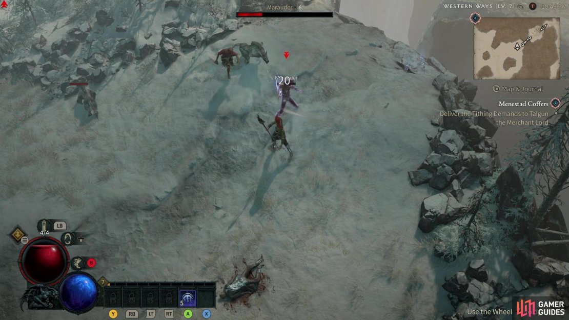 Head down and over the cliff on the Western Path to find !Marauders and Phantoms on the way. 