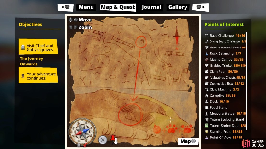 The next chest will be near Tru Tim, a lake on Madra Noj
