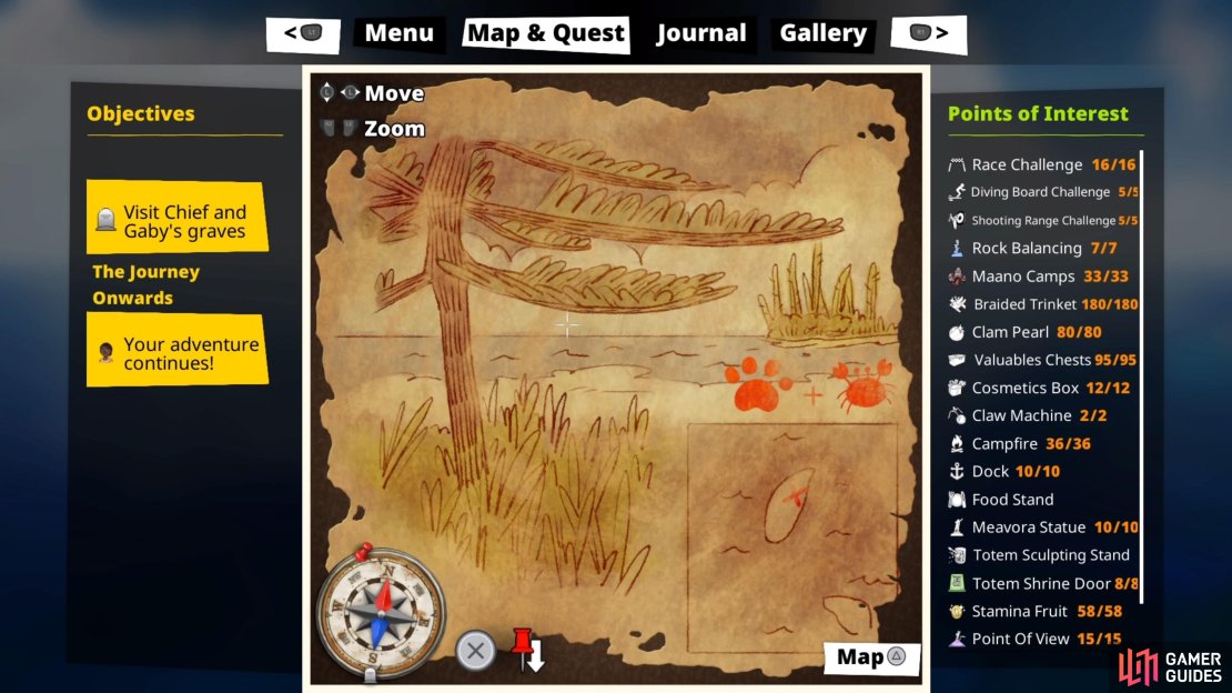 The final treasure chest will be on your home island of Uma