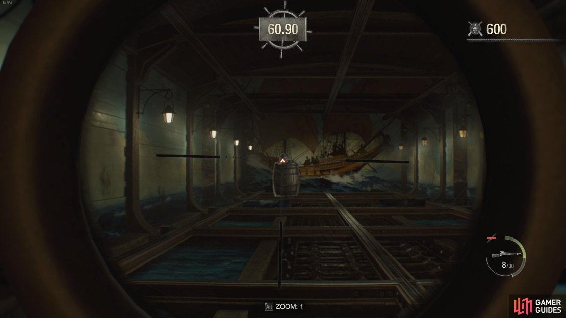 You need to hit the pirates behind the barrels when their head pops up.