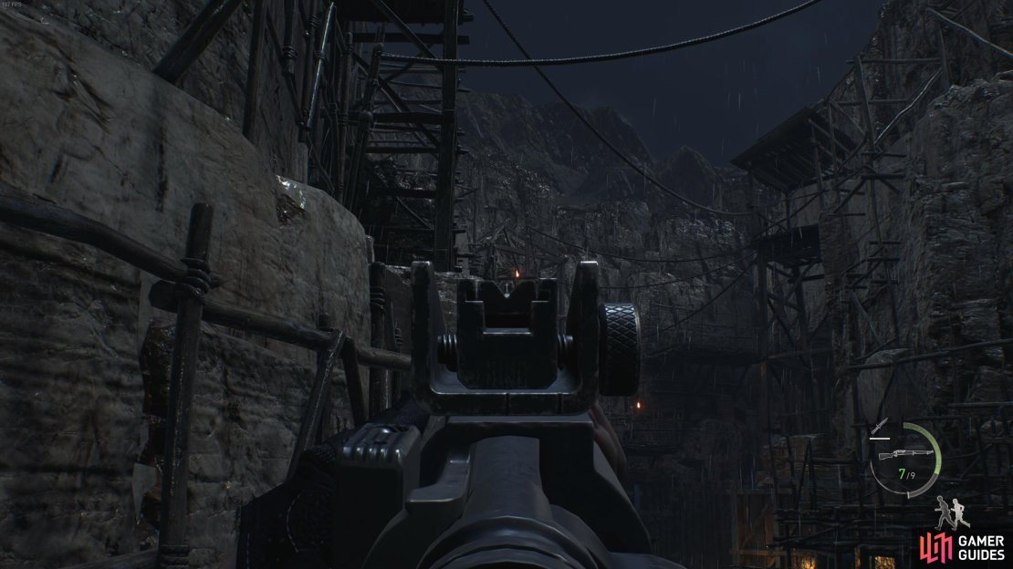 Shoot the villagers with the molotovs on top of the platforms first.