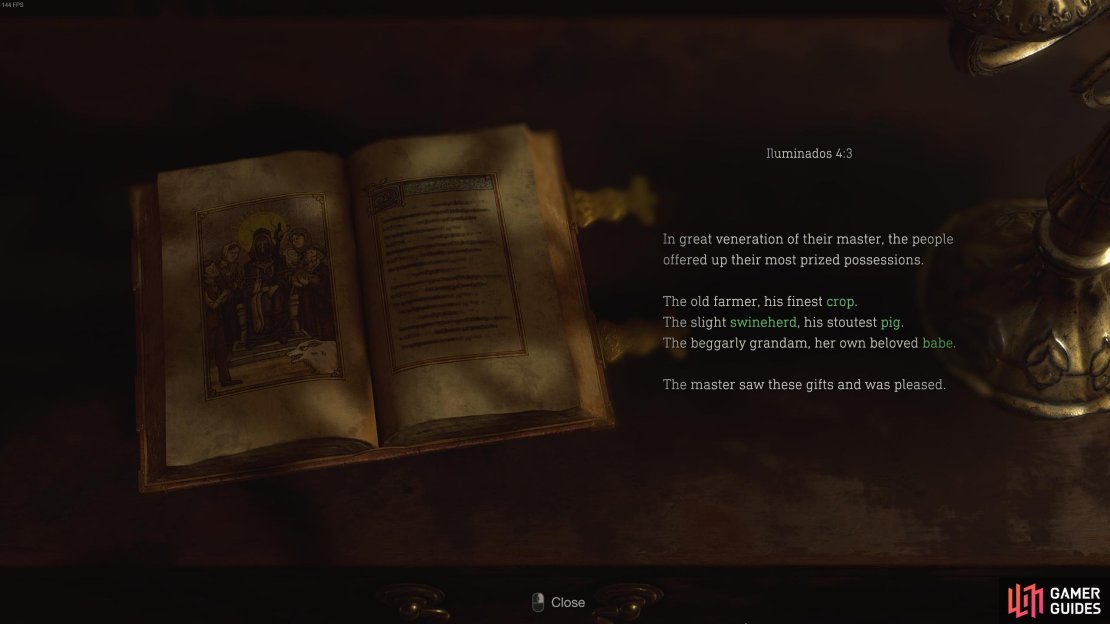 The book containing the clues for the combination lock.