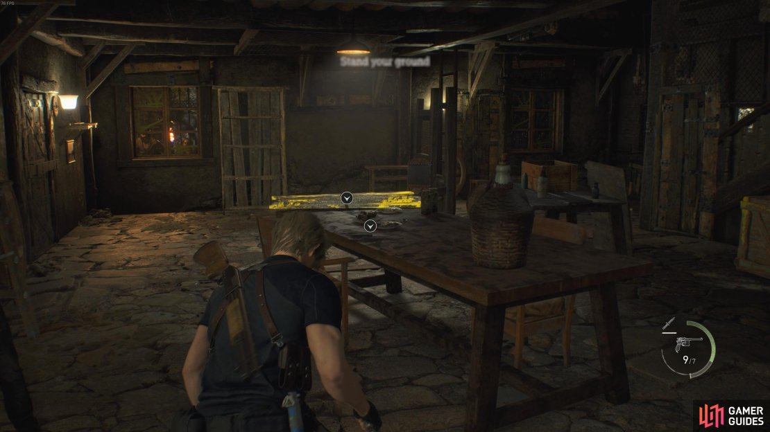 Loot the Wooden Planks at the start and cover a window with them.