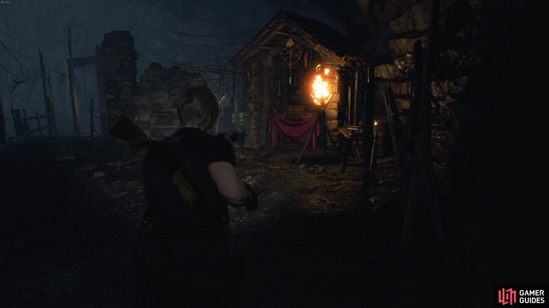 Don&rsquo;t miss this structure, the box above the red cloth here contains the Old Wayshrine Key!