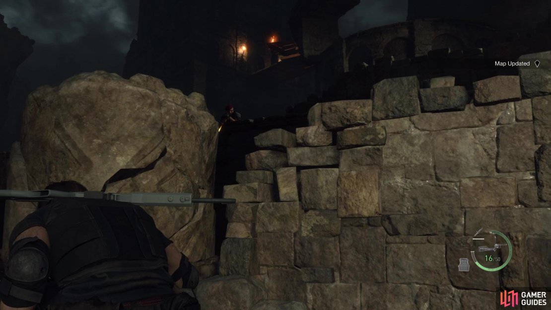 Wait for Krauser to stop firing before raising your head and firing back