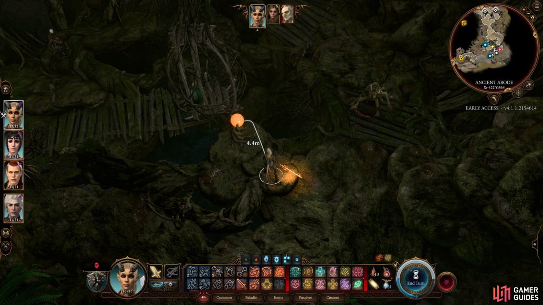 Have your frontline position around here to start the Hag boss fight in Baldur&rsquo;s Gate 3.