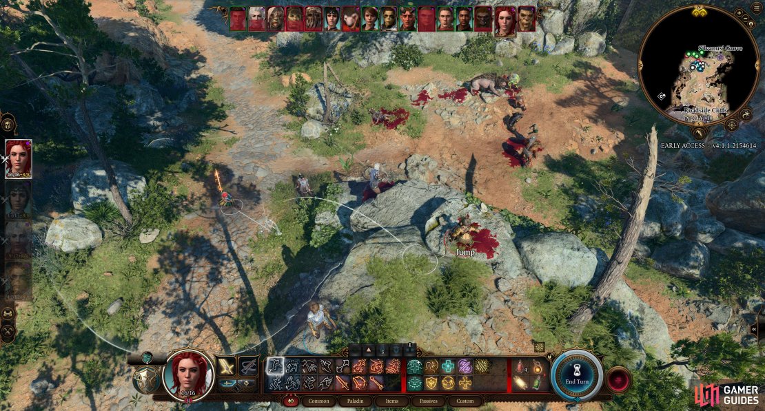 You can jump to extend your range or reach enemies on high ground,