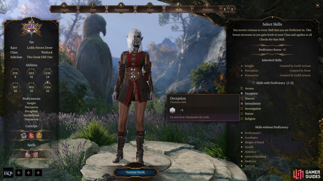 Due to their high Charisma, Warlocks are naturally gifted talkers - especially if they&rsquo;re Proficient in Persuasion, Deception and/or Intimidation.