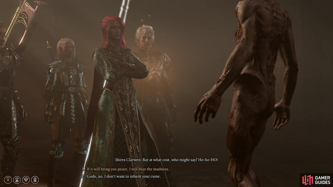 When you examine Shirra&rsquo;s sarcophagus you&rsquo;ll get two choices - bear the monk&rsquo;s curse to free him, or refuse.