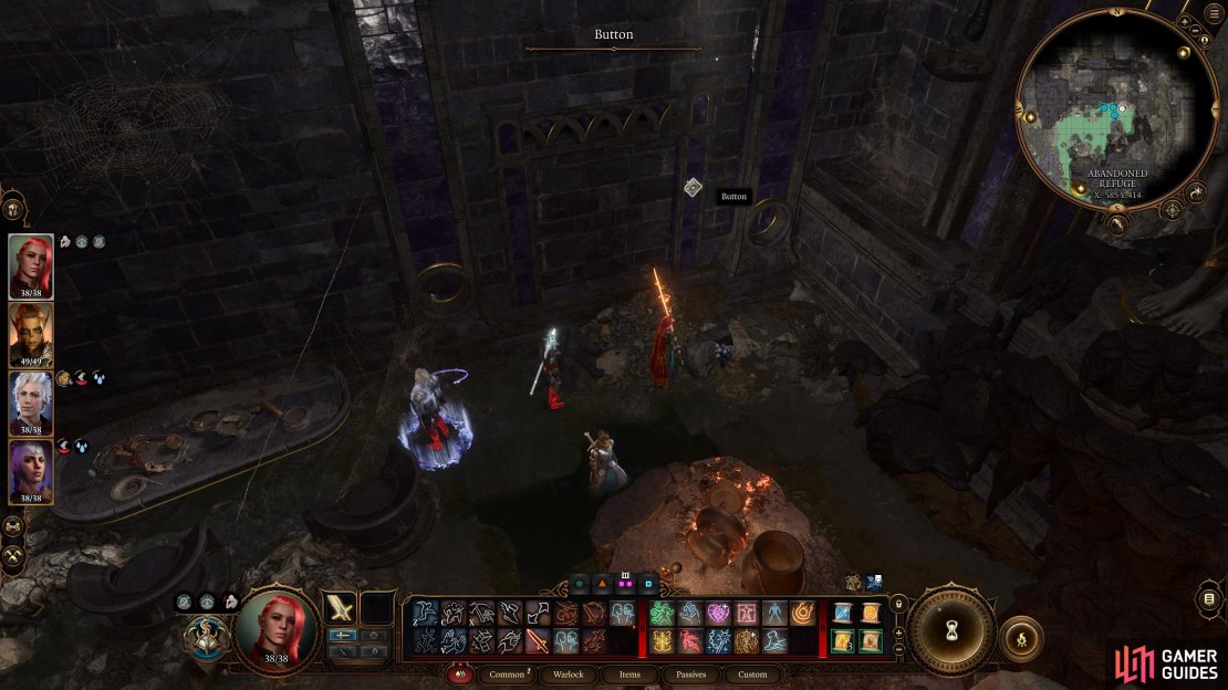 To find Philomeen, pick a locked door and find a hidden button to reveal a secret door,