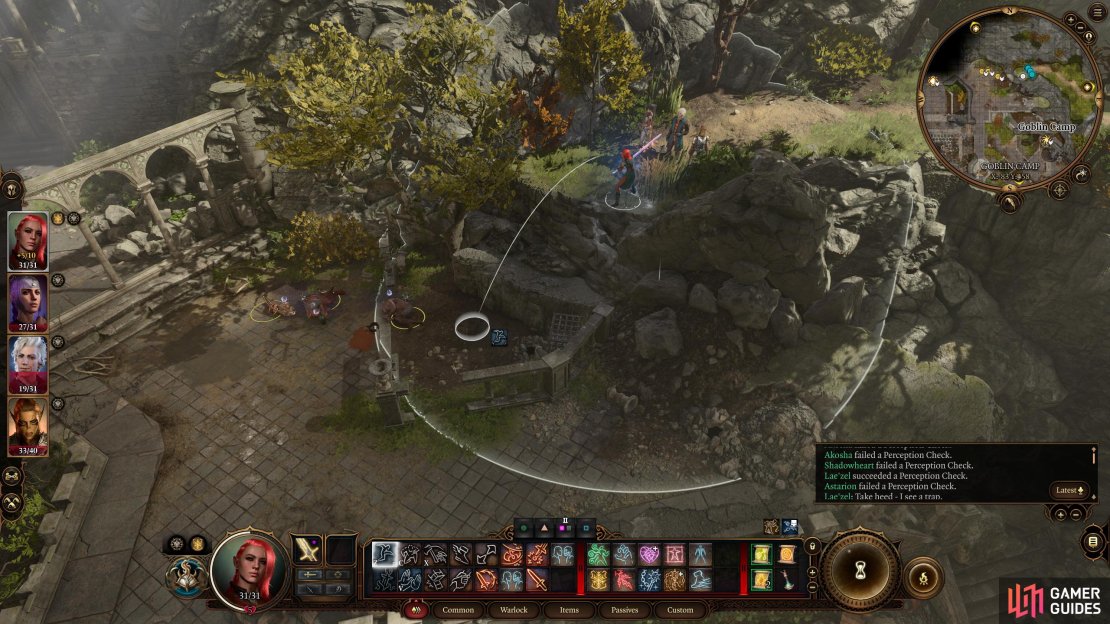 If you make loud noises - jumping or attacking - near the sleeping Goblins and Bugbears, 