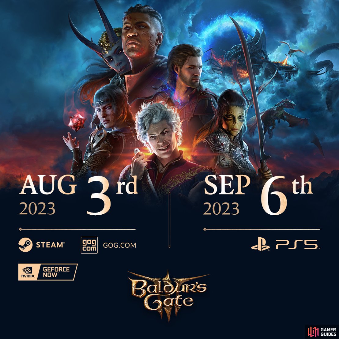 Baldur&rsquo;s Gate 3 launches on August 3rd for PC and September 6th on PlayStation 5.