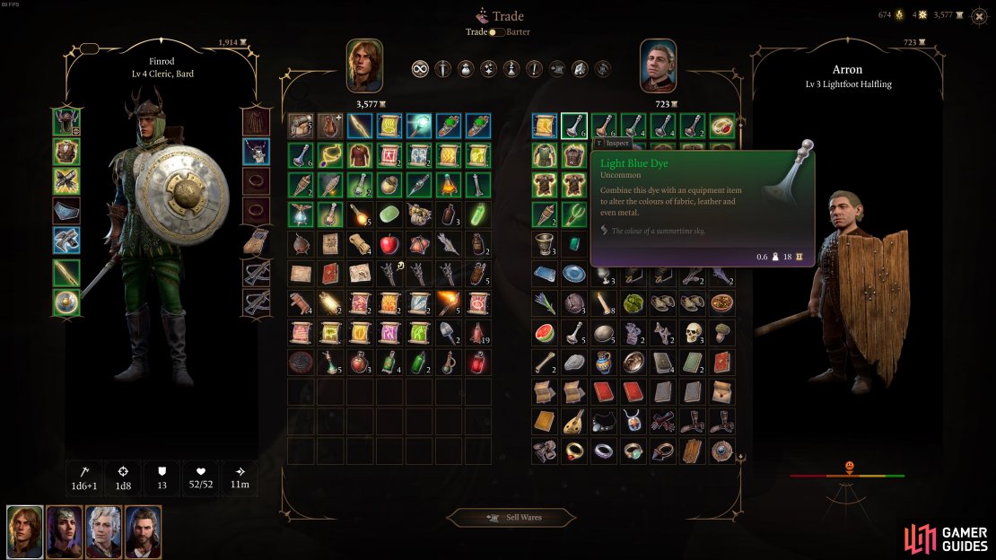 Most merchants will have some basic dyes for sale.