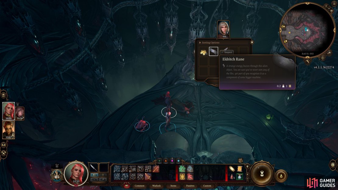 Everybody else will have to head into a room to the east and loot a Dead Thrall for an Eldritch Rune.