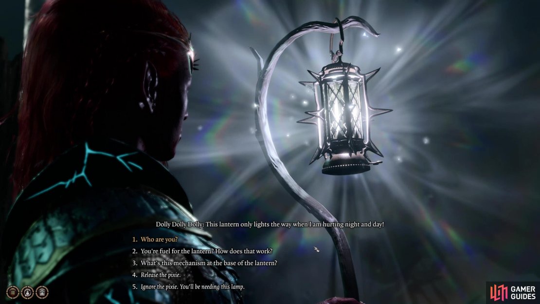 If you turn on Kar&rsquo;Niss or join a Harper ambush targeting his convoy, you&rsquo;ll find protection against the Shadow Curse in the form of the drider&rsquo;s Moonlantern - of the pixie within.