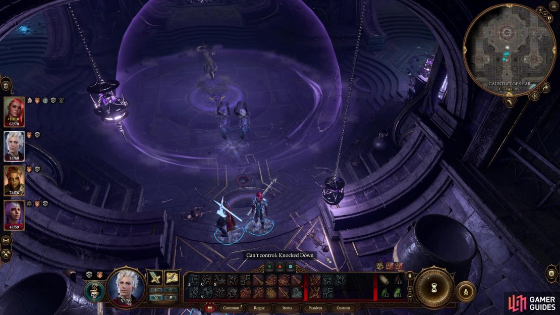 Approaching the statue of Shar will cause you to be repulsed by an unseen force.