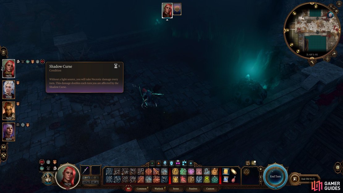 Stray into the darkness in the Shadowlands and you&rsquo;ll suffer cumulative necrotic damage.