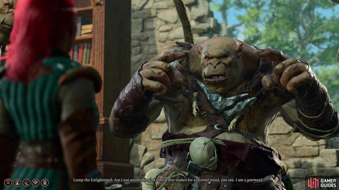 In a ruined house in the Blighted Village you&rsquo;ll find three ogres, led by the unusually eloquent Lump the Enlightened.