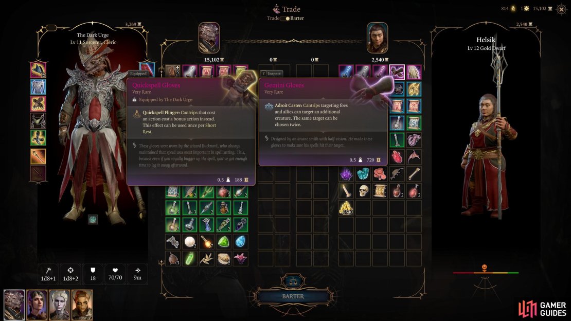 Here&rsquo;s a closer look at the Gemini Gloves in Baldur&rsquo;s Gate.