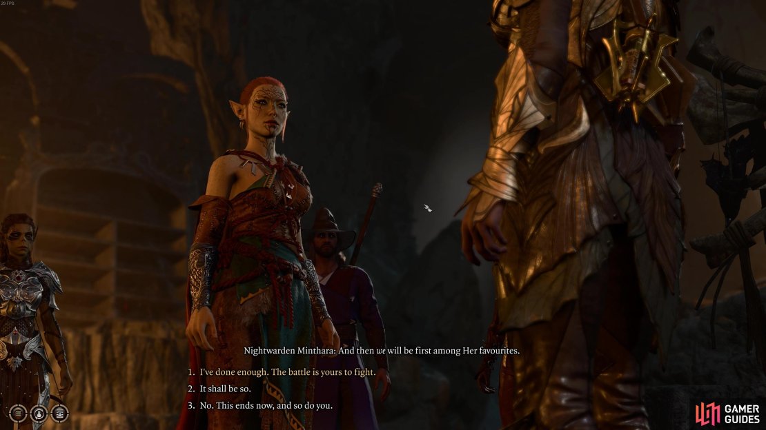 To win Minthara&rsquo;s favor you must help in the assault against Druid Grove.