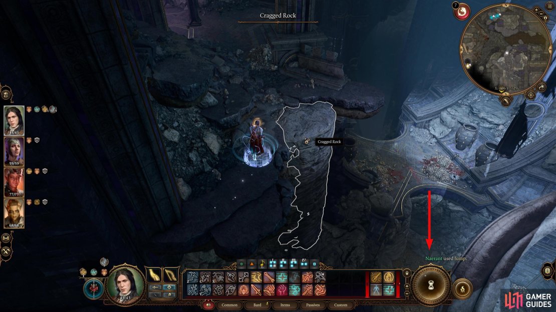 In the west of Yurgir&rsquo;s Lair is some ledges you can jump down, this will lead to a wall to climb.