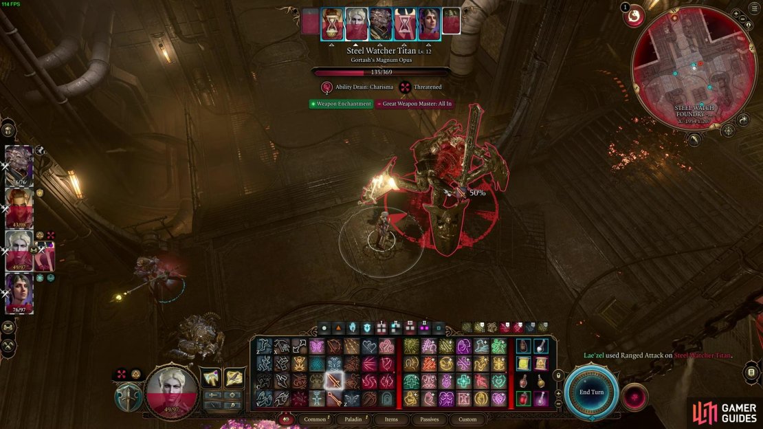 The boss is countered by high-damage casters, especially Forst and Lightning spells, as well as the most potent martial classes with two-handed weapons