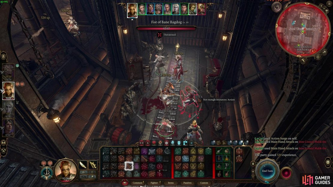 Fight the guards on the shop floor, and cause a strike with the staff.