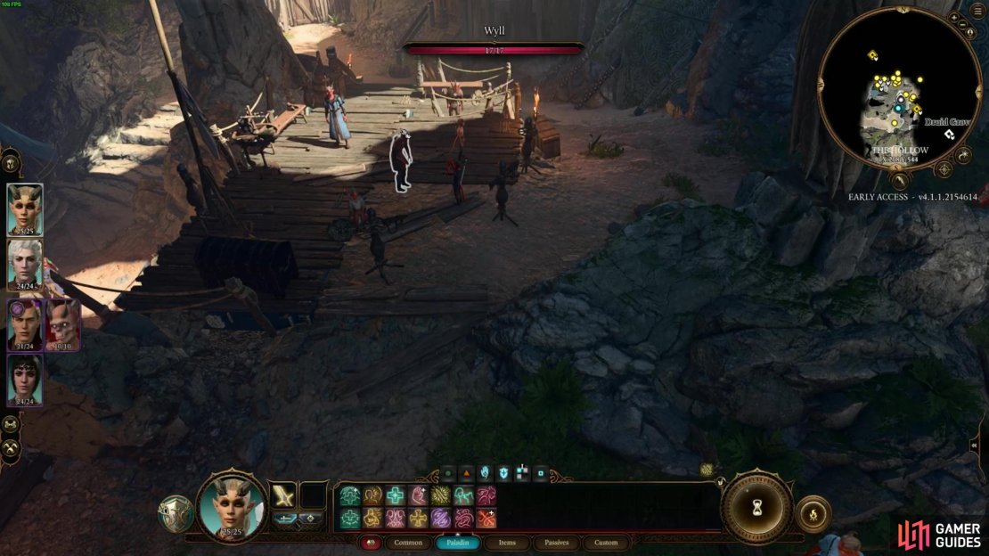 Wyll&rsquo;s location in Baldurs Gate 3 is at Druid Cove.