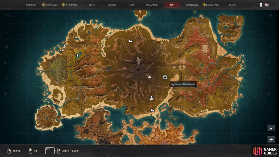 The location of the Leyshrine of the Fiends.