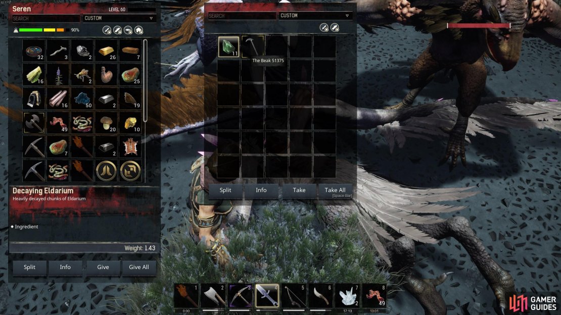 When you kill a Dungeon Boss you&rsquo;ll guaranteed get some Decaying Eldarium.