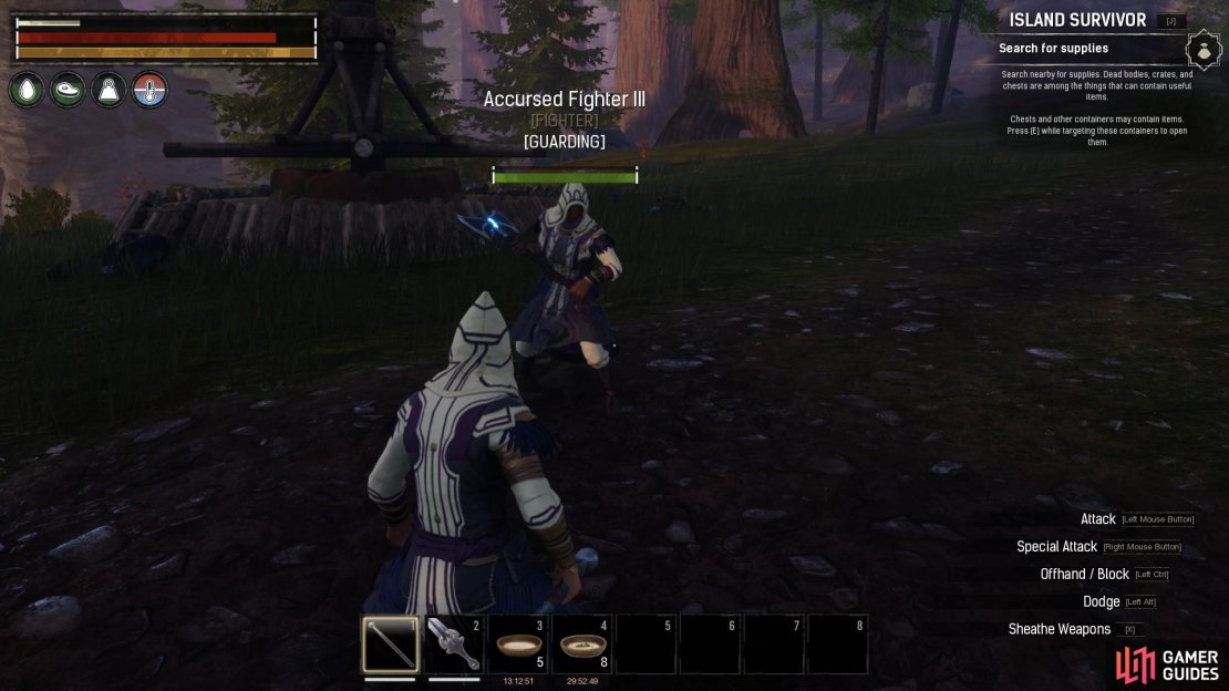 A fighter Thrall set to guard the player&rsquo;s camp. 