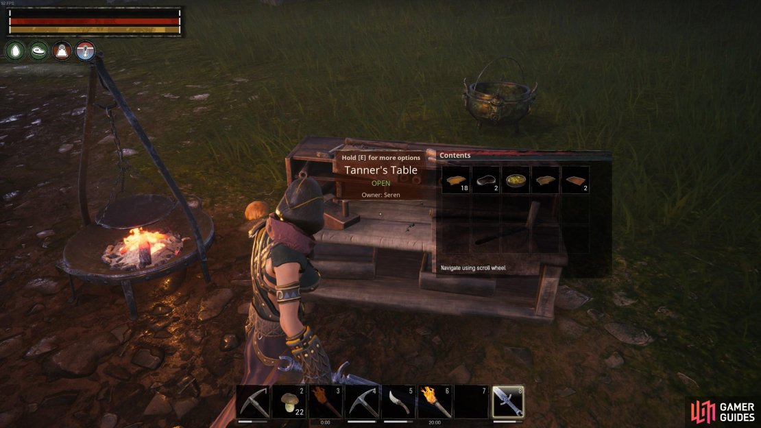 You can craft Hardened Leather on the Tanner&rsquo;s Table.