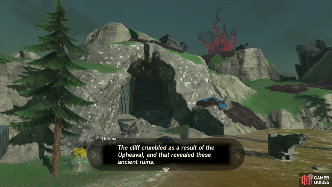 Enter the crumbled cliff.