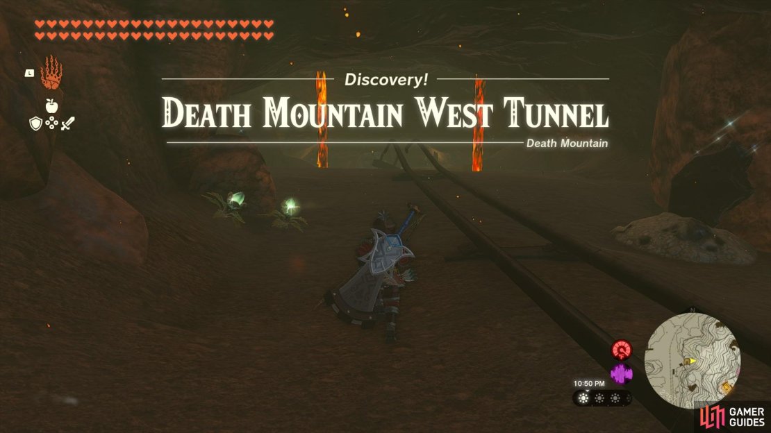 Head inside the Death Mountain West Tunnel.
