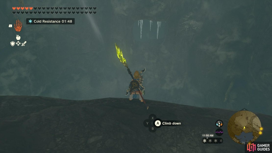 Jump in the pit after defeating the Horriblin.