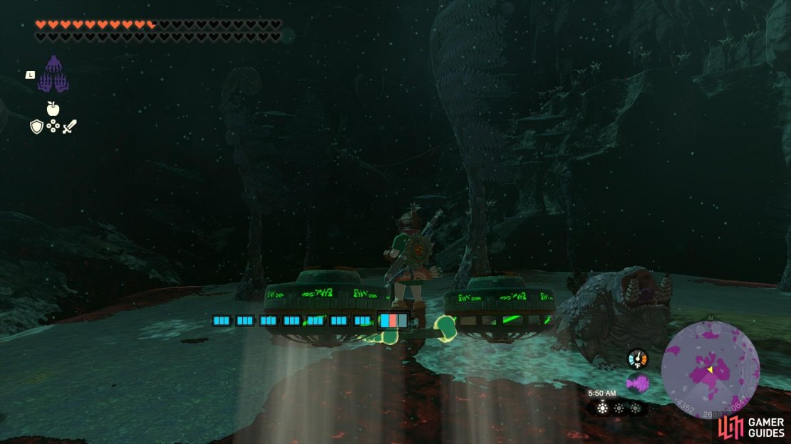 Travel to the Sturnida Lava Falls and watch out for the Frox.