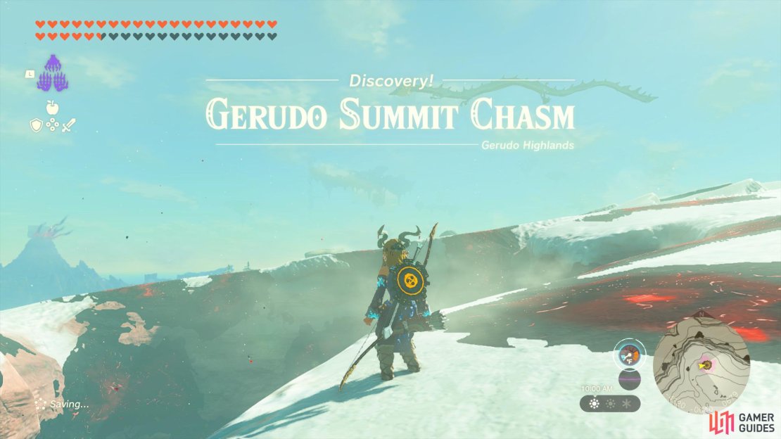 Gerudo Summit Chasm entrance.