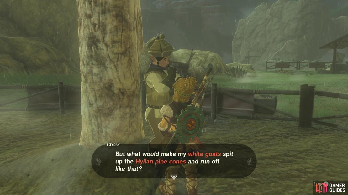 The goats didn&rsquo;t like his Hylian pine cone recipe!