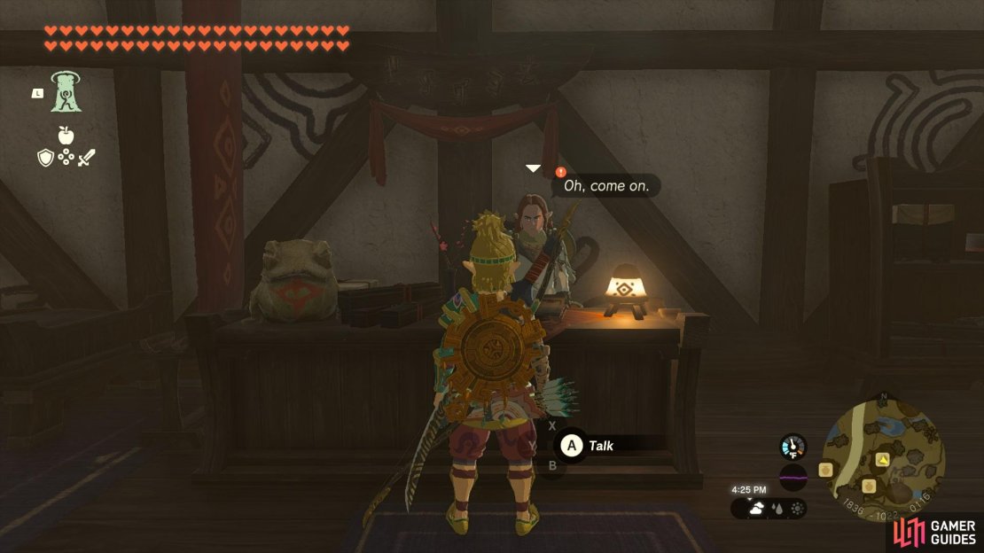 Speak with Dai in the Kakariko Village Inn.