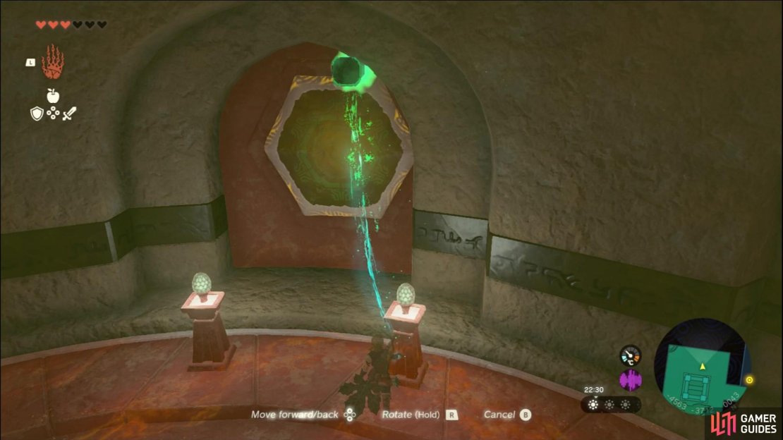Use a stake to stop the rotating wall.