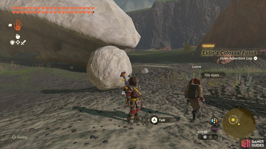 Loone needs you to fix the Colossal Fossil&rsquo;s Eye.